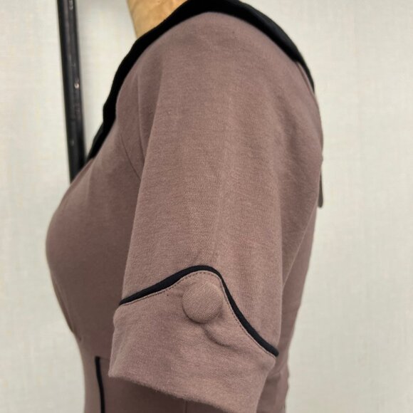 NWT Deadstock 2000s Color Block Brown Black Retro Pencil Dress - Picture 5 of 6